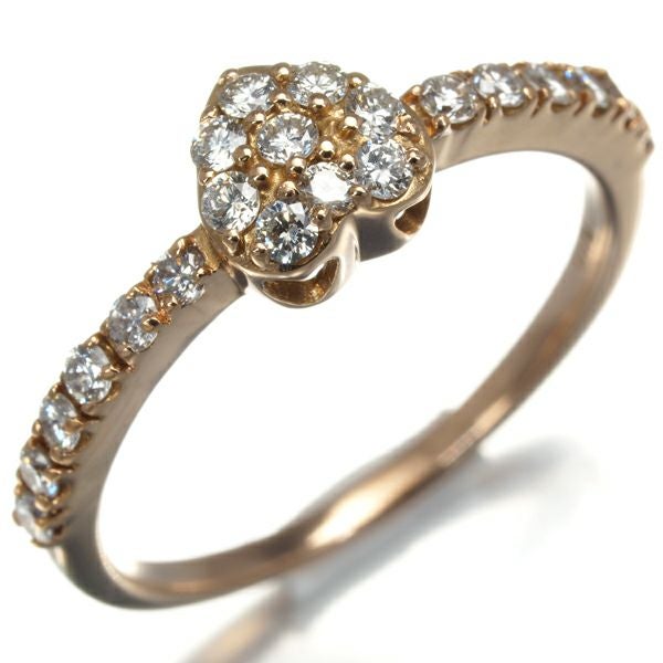 ダイヤ 0.30ct ハート パヴェ  リング K18PG 