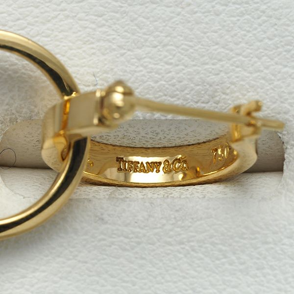 ティファニー ピアス トリプルサークル 2WAY フープ K18YG 