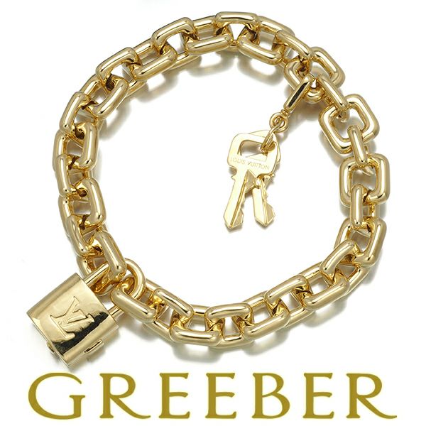 ルイヴィトン ブレスレット パドロック キー チャーム K18YG 箱