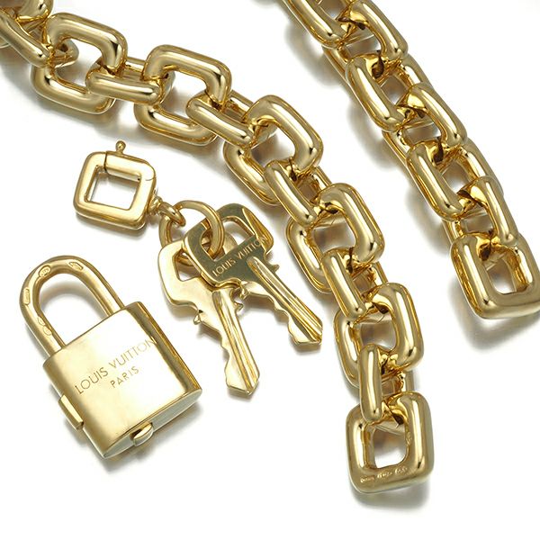 ルイヴィトン ブレスレット パドロック キー チャーム K18YG 箱