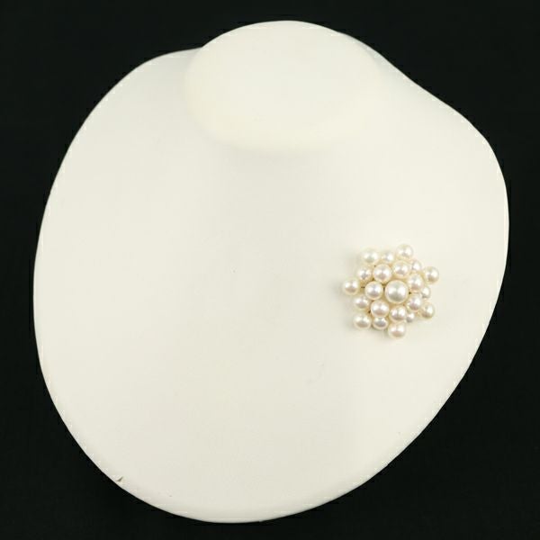 アコヤパール 真珠 6.8-8.4mm   ブローチ K18YG 