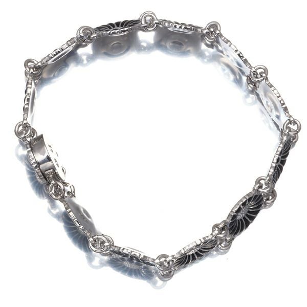 ジョージジェンセン ブレスレット  デイジー フラワー シルバー925/エナメル 