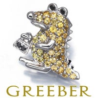 イエローサファイア 0.55ct ダイヤ 0.03ct パヴェ ワニ アニマル  ペンダントトップ K18WG 