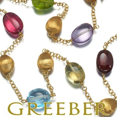 マルコビチェゴ ネックレス ガーネット トパーズ トルマリン アメジスト ペリドット マルチカラー K18YG