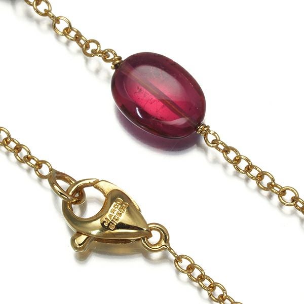 マルコビチェゴ ネックレス ガーネット トパーズ トルマリン アメジスト ペリドット マルチカラー K18YG