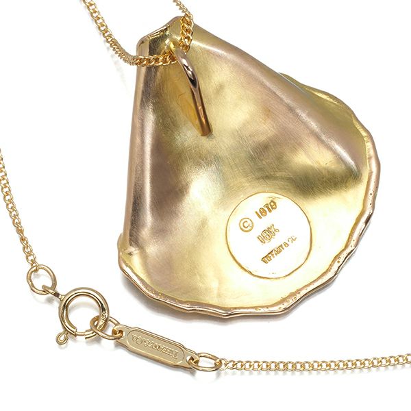 ティファニー ネックレス アンジェラカミングス ローズペタル ヴィンテージ K18YG 