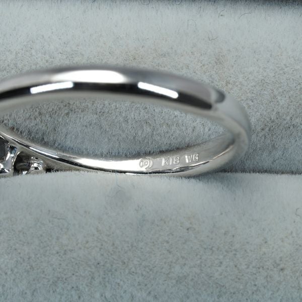 タサキ リング サファイア ダイヤ 0.11ct  スター 16号 K18WG 