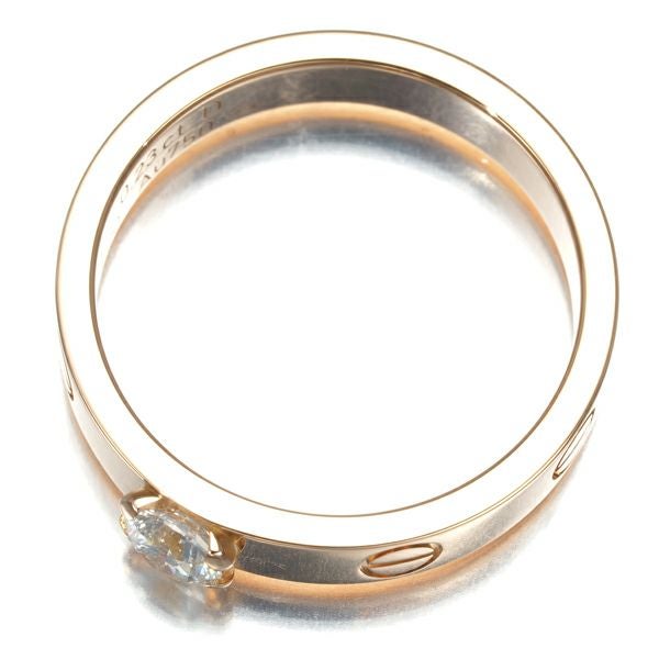 カルティエ リング ダイヤ 0.23ct F VVS1 EX ミニラブ ソリテール 52号 K18PG 鑑/修理書