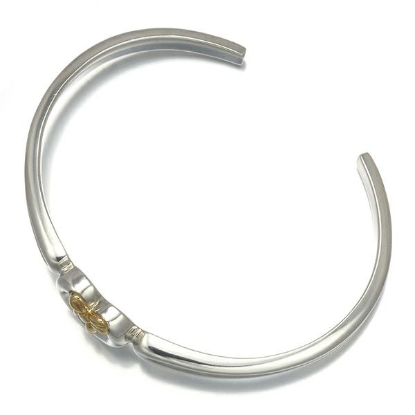 ティファニー ブレスレット  ハートウィズボウ リボン バングル カフ シルバー925/K18YG 