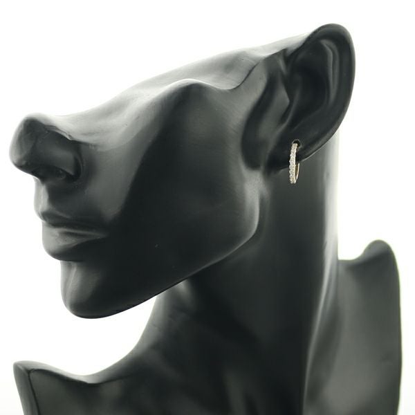 ダイヤ 0.25ct/0.25ct フープ  ピアス K18YG 