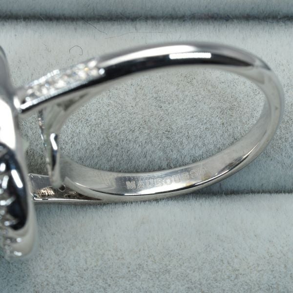 モーブッサン リング グリーンクォーツ ダイヤ ヴレモントア 7.5号 K18WG 