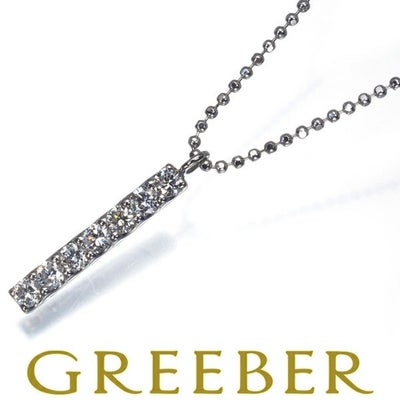 ヴァンドーム ネックレス ダイヤ 0.24ct  バー Pt950/Pt850 