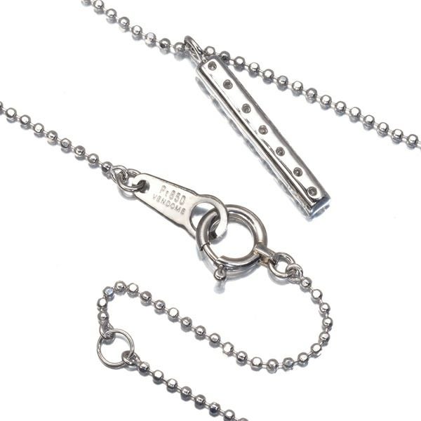ヴァンドーム ネックレス ダイヤ 0.24ct  バー Pt950/Pt850 