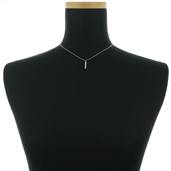 ヴァンドーム ネックレス ダイヤ 0.24ct  バー Pt950/Pt850 