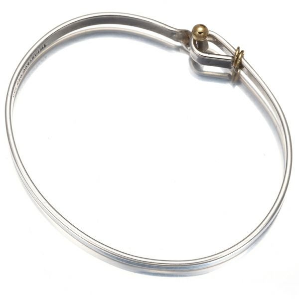 ティファニー ブレスレット  フック&アイ バングル シルバー925/K18YG 
