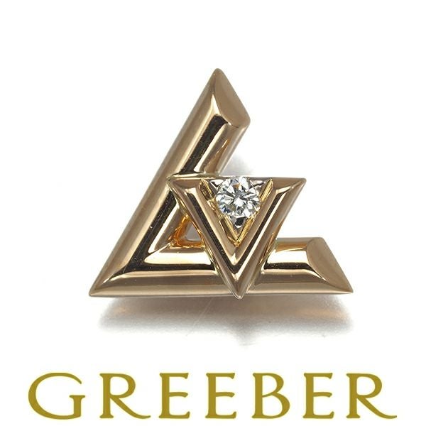 ルイヴィトン ピアス ダイヤ ピュス LV ヴォルト ワン 片耳 K18PG/WG 