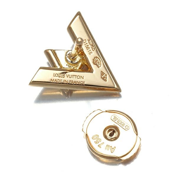 ルイヴィトン ピアス ダイヤ ピュス LV ヴォルト ワン 片耳 K18PG/WG 