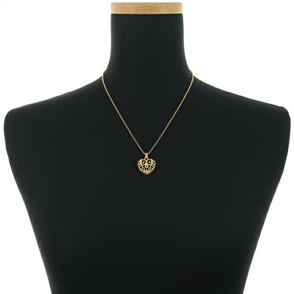 ミキモト ネックレス   ハート 透かし K18YG 