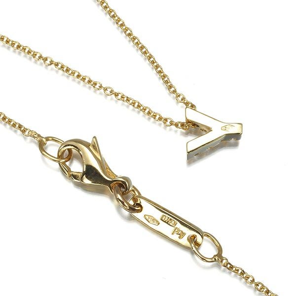 ポンテヴェキオ ネックレス ダイヤ 0.03ct  イニシャル Y K18YG 
