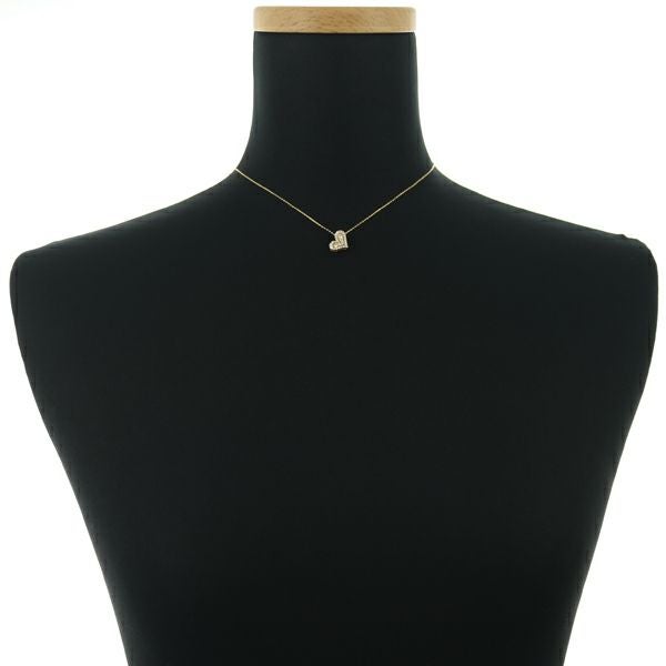 ダイヤ 0.30ct ハート  ネックレス K18YG 