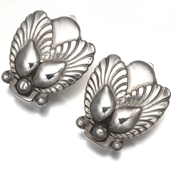 ジョージジェンセン イヤリング  110 リーフ シルバー925 