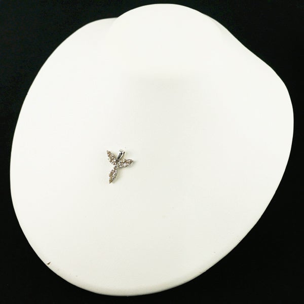 ブラウンダイヤ 1.20ct  マーキスカット ペンダントトップ K18WG 