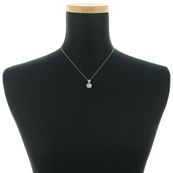 ダイヤ 0.68ct フラワー  ネックレス K18WG 