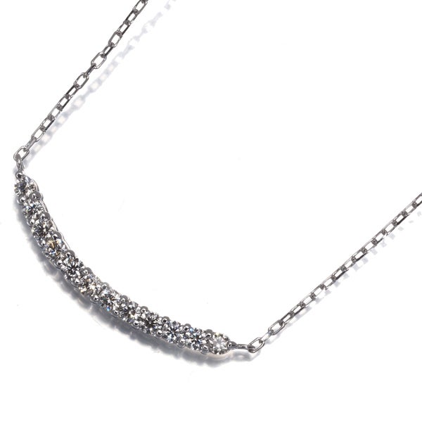 ダイヤ 0.23ct 12P ネックレス K18WG 