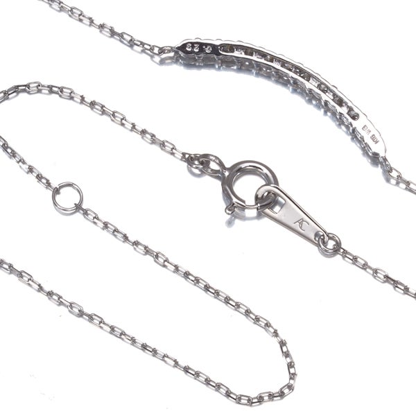 ダイヤ 0.23ct 12P ネックレス K18WG 