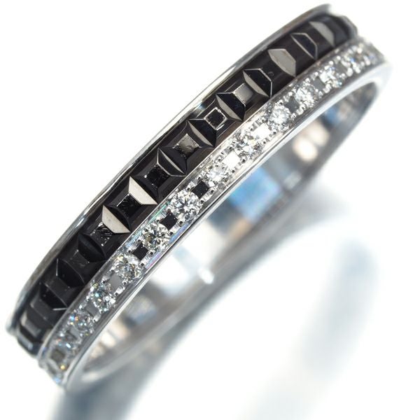 ブシュロン リング ダイヤ キャトルブラック ハーフ 53号 K18WG/ブラックコーティング 