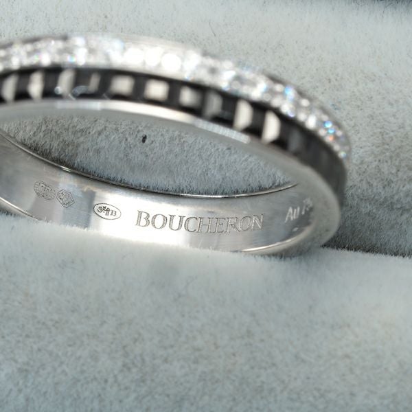 ブシュロン リング ダイヤ キャトルブラック ハーフ 53号 K18WG/ブラックコーティング 