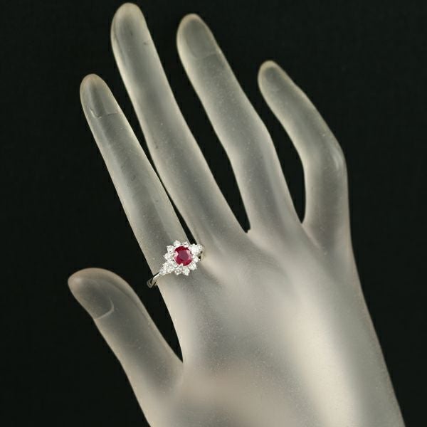 タサキ リング ルビー 0.86ct ダイヤ 0.58ct  クラシック 12号 Pt900 