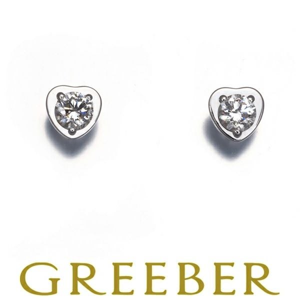 カルティエ ピアス ダイヤ ダムール ディアマンレジェ ハート K18WG 