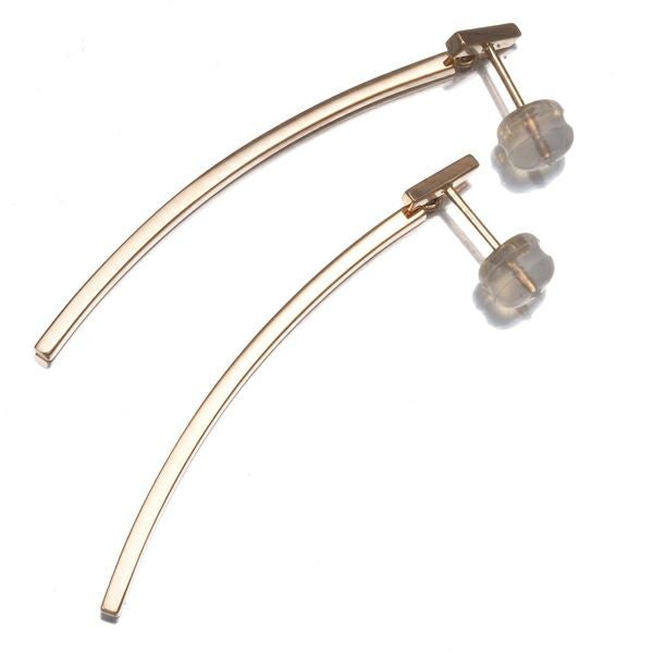 ティファニー ピアス  Tバー  K18PG 