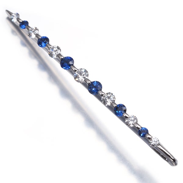 ダイヤ 0.40ct サファイア 0.43ct   ペンダントトップ Pt900 