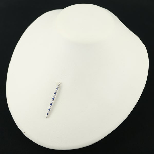 ダイヤ 0.40ct サファイア 0.43ct   ペンダントトップ Pt900 