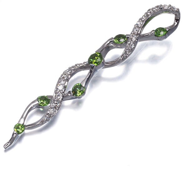 デマントイドガーネット 0.55ct ダイヤ 0.25ct   ペンダントトップ K18WG ソーティング