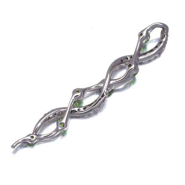 デマントイドガーネット 0.55ct ダイヤ 0.25ct   ペンダントトップ K18WG ソーティング