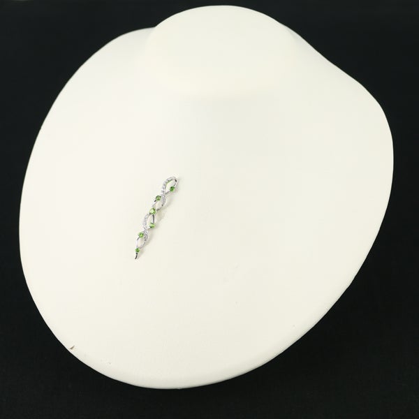 デマントイドガーネット 0.55ct ダイヤ 0.25ct   ペンダントトップ K18WG ソーティング