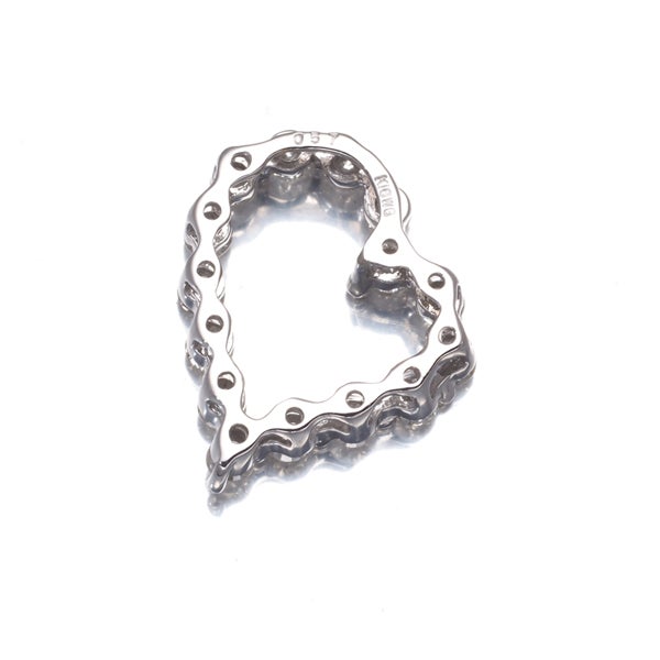 ダイヤ 0.57ct ハート  ペンダントトップ K18WG 
