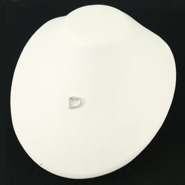 ダイヤ 0.57ct ハート  ペンダントトップ K18WG 