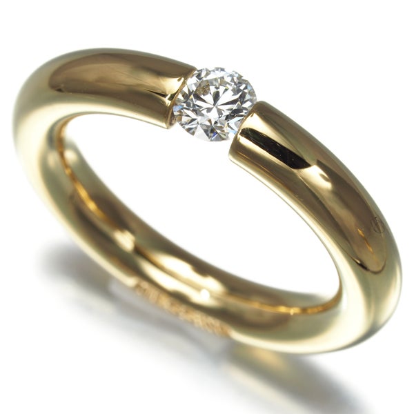ニーシング リング ダイヤ 0.209ct シュパンリング ラウンド 5号 K18YG 