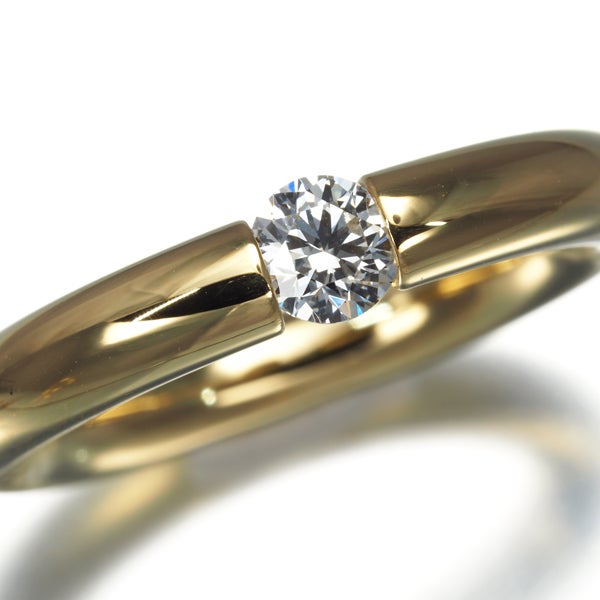 ニーシング リング ダイヤ 0.209ct シュパンリング ラウンド 5号 K18YG 