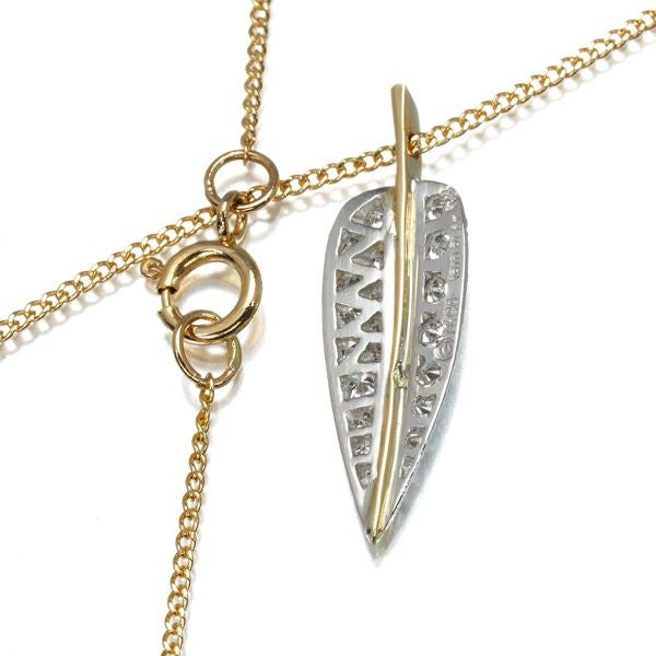 ティファニー ネックレス ダイヤ  リーフ ヴィンテージ K18YG/PLAT 