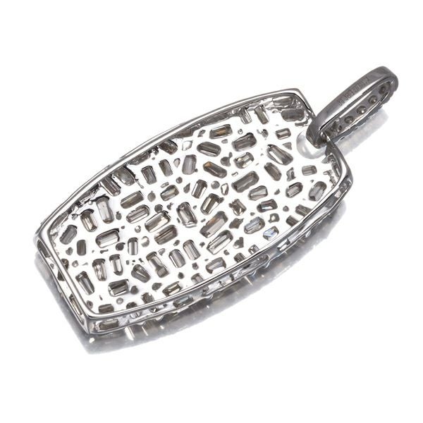 ブラウンダイヤ 0.80ct 2種カット  ペンダントトップ K18WG 