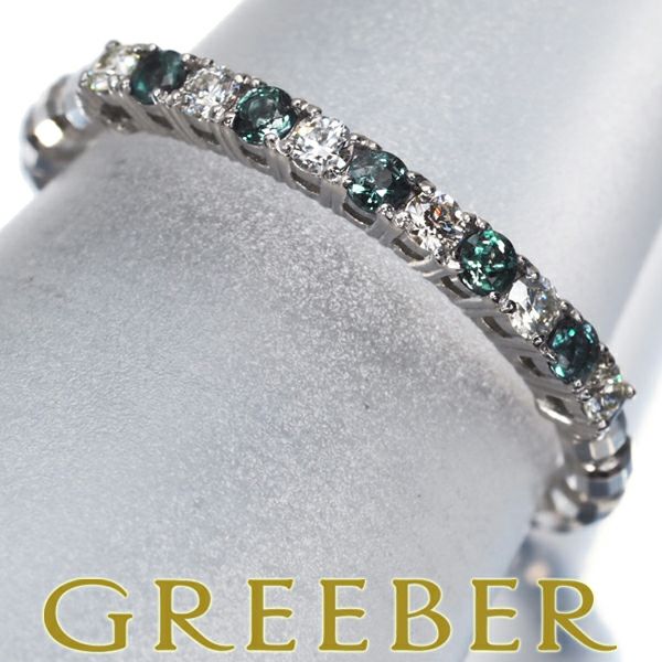 アレキサンドライト 0.10ct ダイヤ 0.10ct フリーサイズ  リング Pt950/ワイヤー 