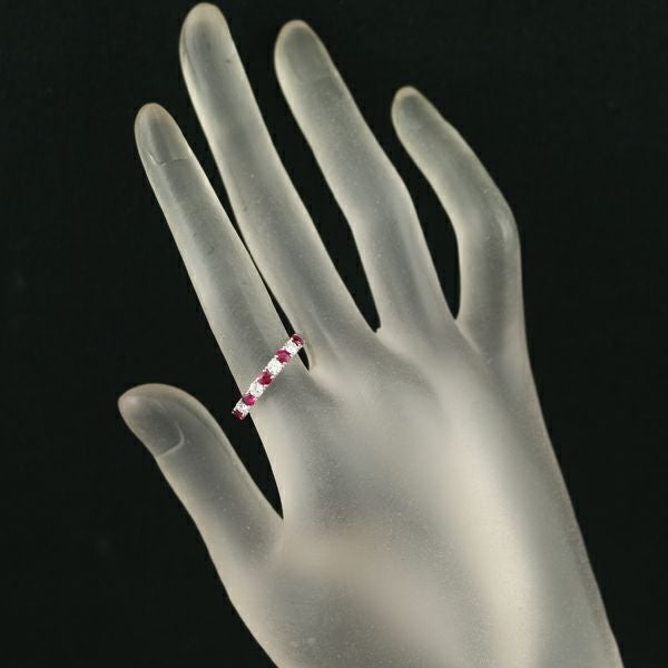 タサキ リング ルビー ダイヤ 0.28ct  12号 K18WG 