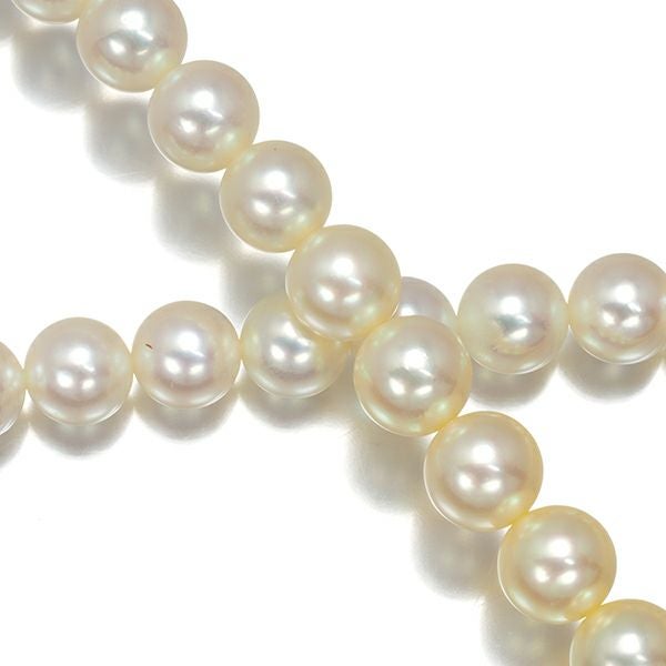 希少！ミキモト ネックレス ゴールデンパール アコヤ真珠 6.5-8.4mm  グラデーション シルバー 