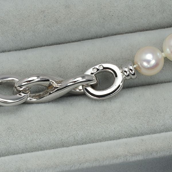 希少！ミキモト ネックレス ゴールデンパール アコヤ真珠 6.5-8.4mm  グラデーション シルバー 