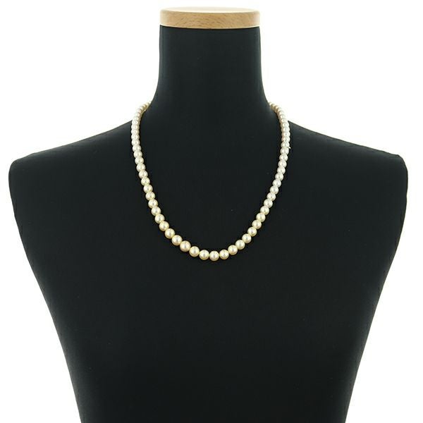 希少！ミキモト ネックレス ゴールデンパール アコヤ真珠 6.5-8.4mm  グラデーション シルバー 